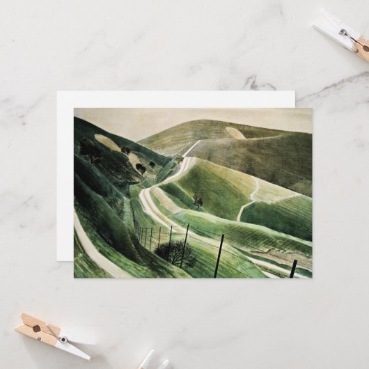 Eric Ravilious - Chalk Paths, Kaart (Voorkant / Achterkant in situ)