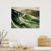 Eric Ravilious - Chalk Paths, Poster (Keuken)