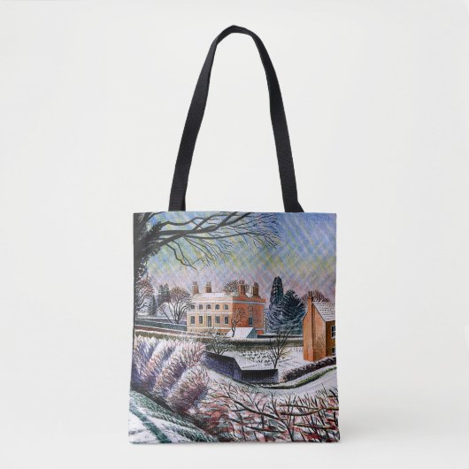 Eric Ravilious - De pastorie in de winter Tote Bag (Voorkant)