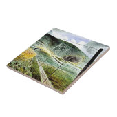 Eric Ravilious - De reus van Wilmington,  Tegeltje (Zijkant)
