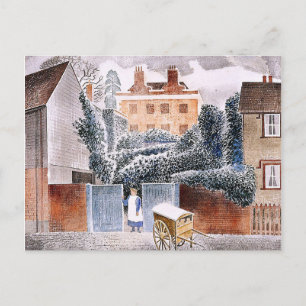 Eric Ravilious, De Vicarage, magisch realisme Briefkaart
