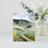 Eric Ravilious - De Wilmington Giant, mooie kunst Briefkaart (Staand voorkant)