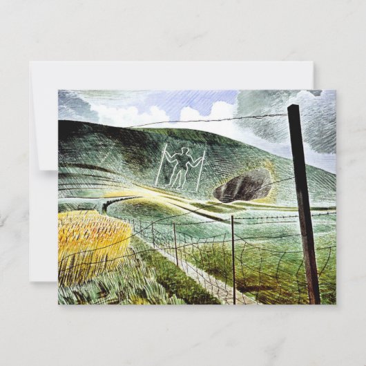 Eric Ravilious - De Wilmington Giant, mooie kunst, Kaart (Voorkant)