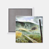Eric Ravilious - De Wilmington Giant, mooie kunst Magneet (Voorkant / Achterkant)