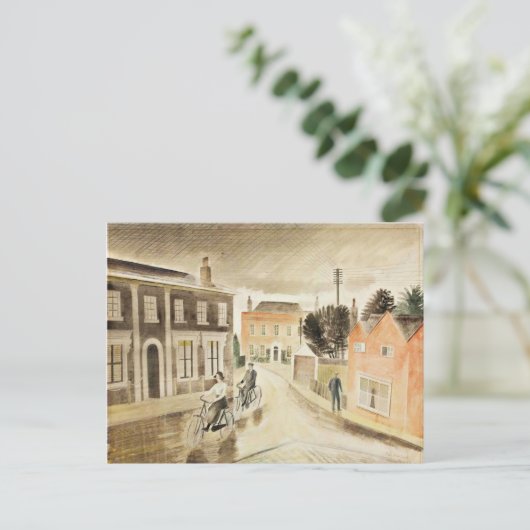 Eric Ravilious - Dorpsstraat, fine art Briefkaart (Staand voorkant)
