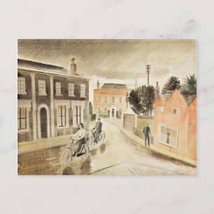 Eric Ravilious - Dorpsstraat, fine art Briefkaart
