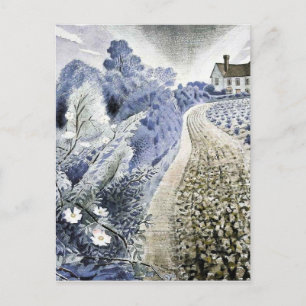 Eric Ravilious - Farmhouse en Field Briefkaart