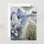 Eric Ravilious - Farmhouse en Field Briefkaart (Voorkant / Achterkant)