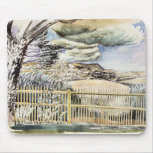 Eric Ravilious - Firle Beacon, fijnkunstschilderij Muismat