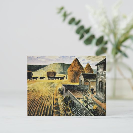 Eric Ravilious - Furlong, beroemd schilderij, Briefkaart (Staand voorkant)