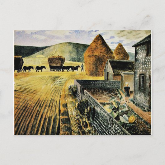 Eric Ravilious - Furlong, beroemd schilderij, Briefkaart (Voorkant)