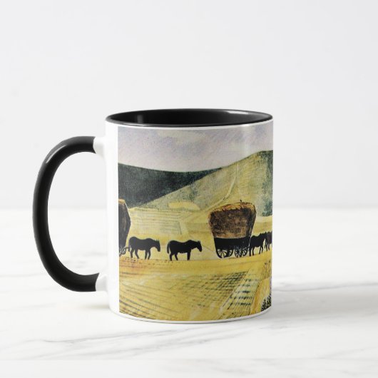Eric Ravilious - Furlong, beroemd schilderij, Mok (Links)