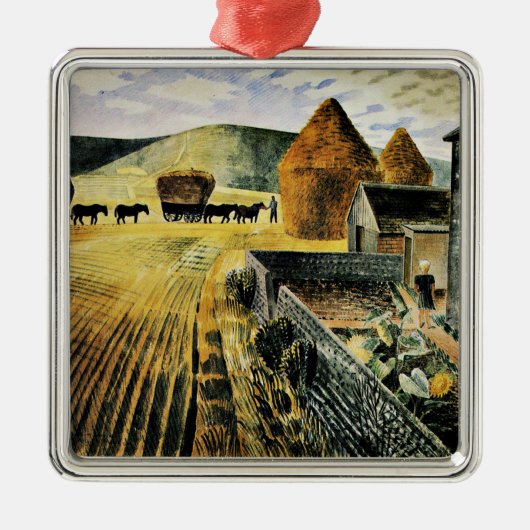 Eric Ravilious - Furlong Metalen Ornament (Voorkant)