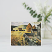 Eric Ravilious - Furlongs, beroemd schilderij Briefkaart (Staand voorkant)