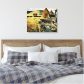 Eric Ravilious - Furlongs, kunstschilderkunst Canvas Afdruk (Insitu (Slaapkamer))