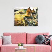 Eric Ravilious - Furlongs, kunstschilderkunst Canvas Afdruk (Insitu (Woonkamer))