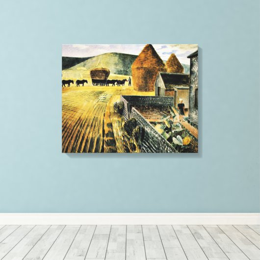 Eric Ravilious - Furlongs, kunstschilderkunst Canvas Afdruk (Insitu (Houten vloer))