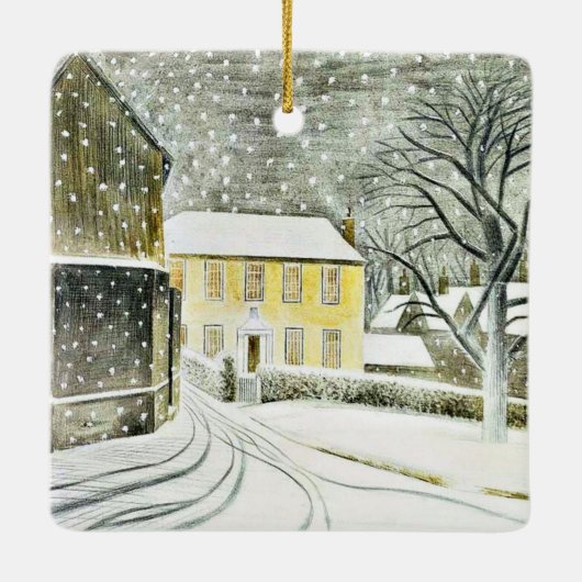 Eric Ravilious - Hallstead Road in Snow, Keramisch Ornament (Achterkant)