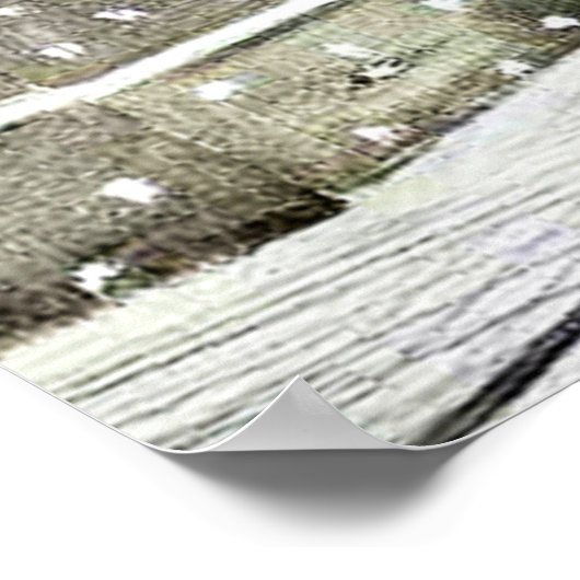 Eric Ravilious - Hallstead Road in Snow, Poster (Hoek)