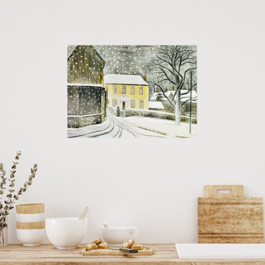 Eric Ravilious - Hallstead Road in Snow, Poster (Keuken)