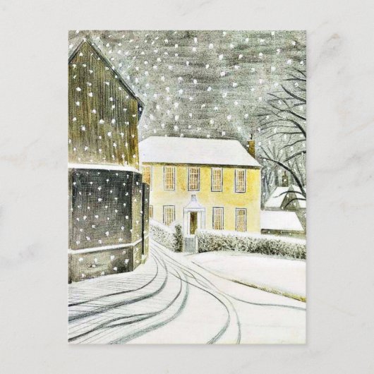 Eric Ravilious - Halstead Road in de sneeuw Briefkaart (Voorkant)