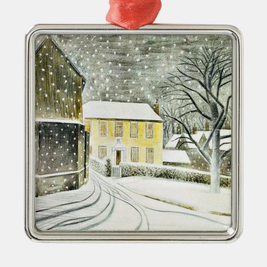 Eric Ravilious - Halstead Road in de sneeuw,  Metalen Ornament (Voorkant)