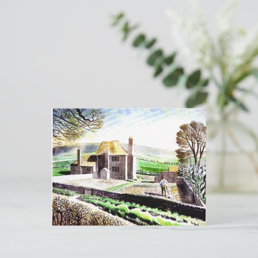 Eric Ravilious, Herderwoning Briefkaart (Staand voorkant)