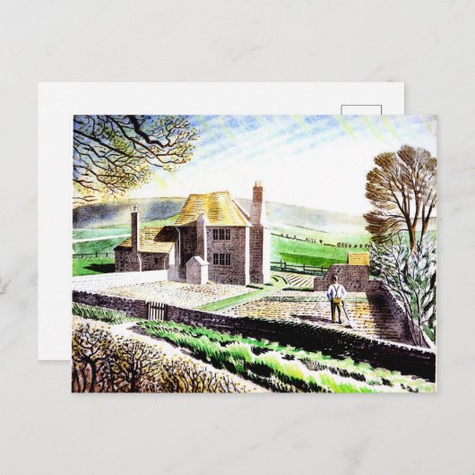 Eric Ravilious, Herderwoning Briefkaart (Voorkant / Achterkant)