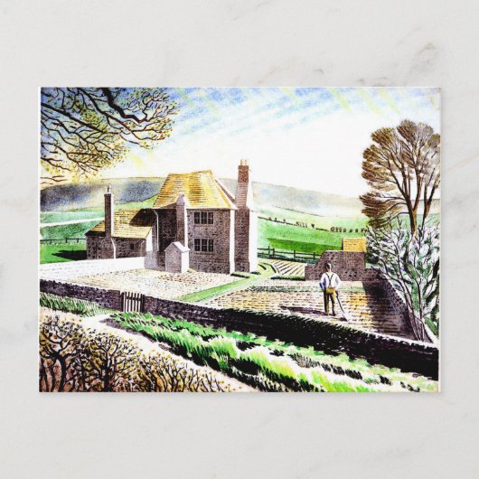 Eric Ravilious, Herderwoning Briefkaart (Voorkant)