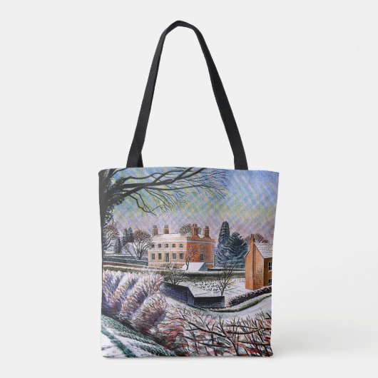 Eric Ravilious - Het pastoraat in de winter Tote Bag (Achterkant)