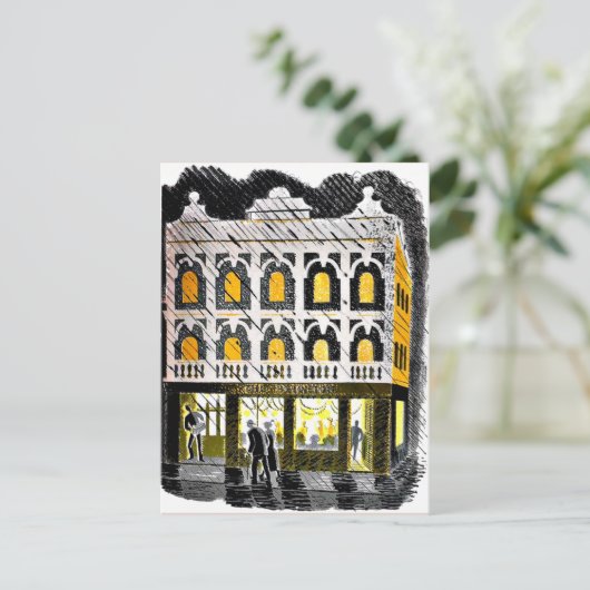 Eric Ravilious - High Street Public House Briefkaart (Staand voorkant)