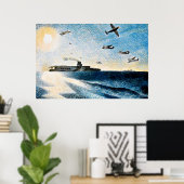 Eric Ravilious - HMS Glorious in Arctic Poster (Thuiskantoor)