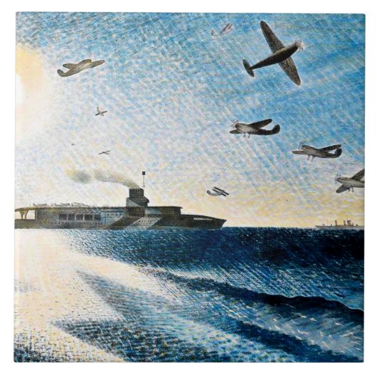 Eric Ravilious - HMS Glorious in Arctic Tegeltje (Voorkant)
