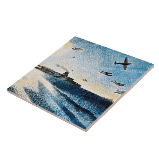 Eric Ravilious - HMS Glorious in Arctic Tegeltje (Zijkant)