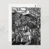 Eric Ravilious - Kerk onder een heuvel Briefkaart (Voorkant / Achterkant)