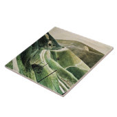 Eric Ravilious - Krijtpaden, beroemd kunstwerk, Tegeltje (Zijkant)