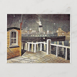 Eric Ravilious kunst, S.S. Brighton vertrekt vanui Briefkaart