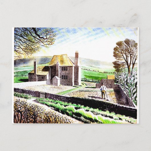 Eric Ravilious kunst, Shepherd's Cottage Briefkaart (Voorkant)