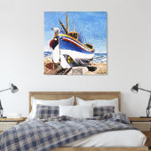 Eric Ravilious - Lifeboot in Aldeburgh, Canvas Afdruk (Insitu (Slaapkamer))