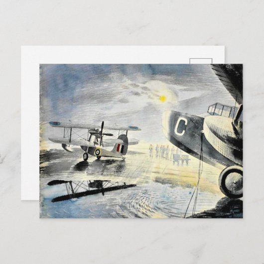 Eric Ravilious - Morning on the Tarmac Briefkaart (Voorkant / Achterkant)