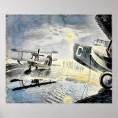 Eric Ravilious - Morning on the Tarmac Poster (Voorkant)