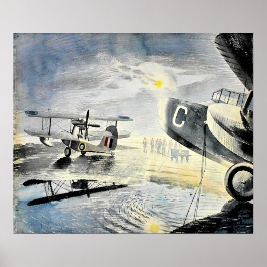 Eric Ravilious - Morning on the Tarmac Poster (Voorkant)