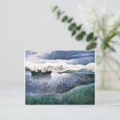 Eric Ravilious - Noorwegen, magie-realistische kun Briefkaart (Staand voorkant)