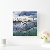 Eric Ravilious - Noorwegen, magie-realistische kun Vierkante Klok (Huis)