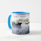 Eric Ravilious - Noorwegen, magisch realisme, Mok (Voorkant links)