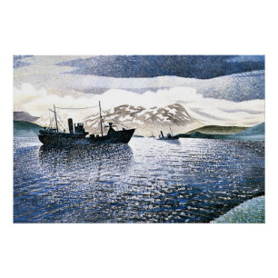 Eric Ravilious - Noorwegen, magisch realisme, Perfect Poster