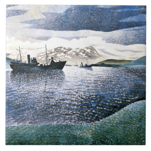 Eric Ravilious - Noorwegen, magisch realisme, Tegeltje