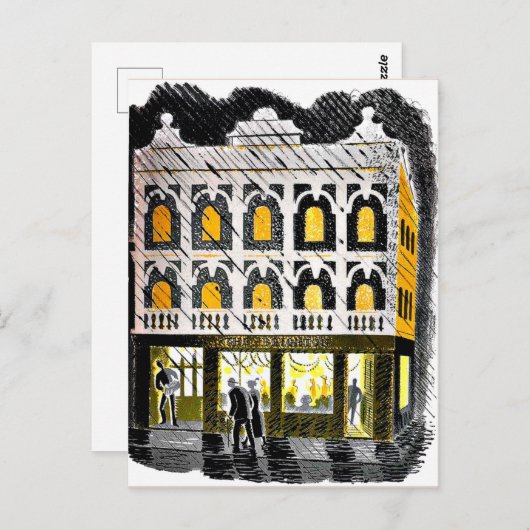Eric Ravilious - Public House High Street Briefkaart (Voorkant / Achterkant)