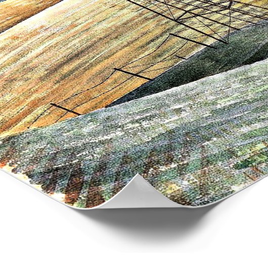 Eric Ravilious schilderij, Windmill Poster (Hoek)