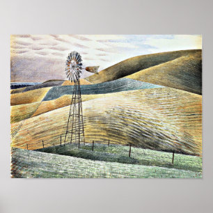 Eric Ravilious schilderij, Windmill Poster